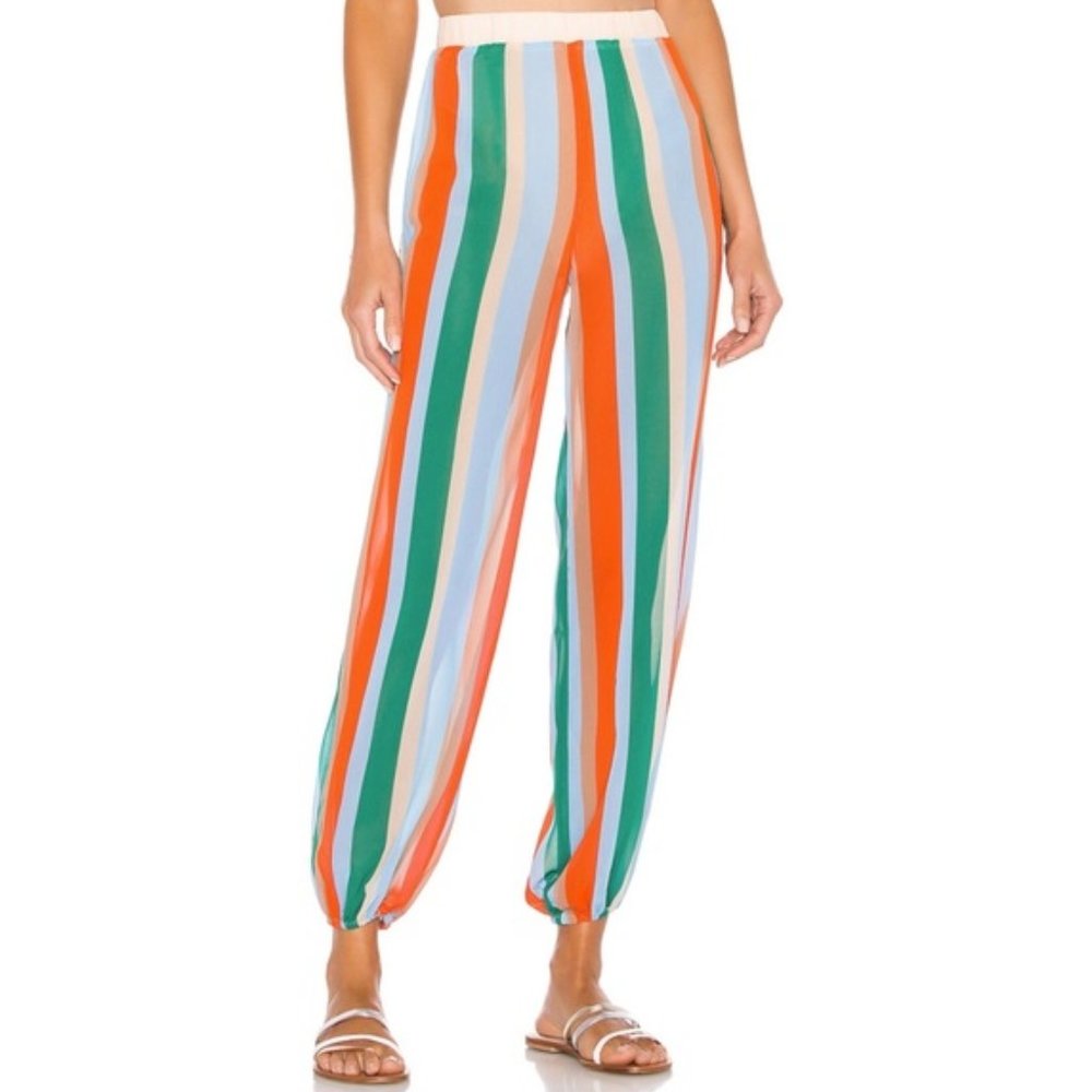 House of Harlow 1960 x Revolve Manaus Miami Stripe Jogger Pant XS Beach Vacation